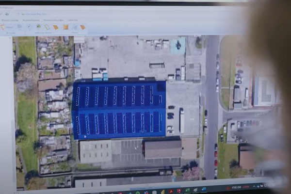 Solar PV Design seen from the air.